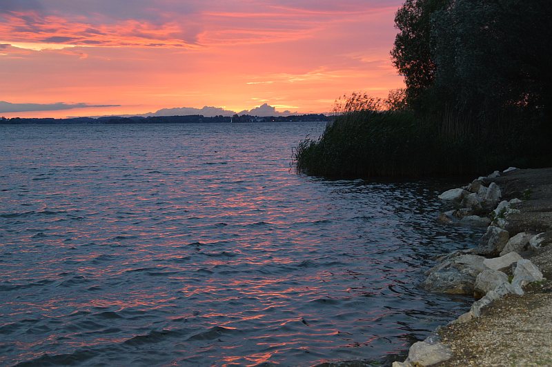 Schöne Seen: Chiemsee Sonnenuntergang