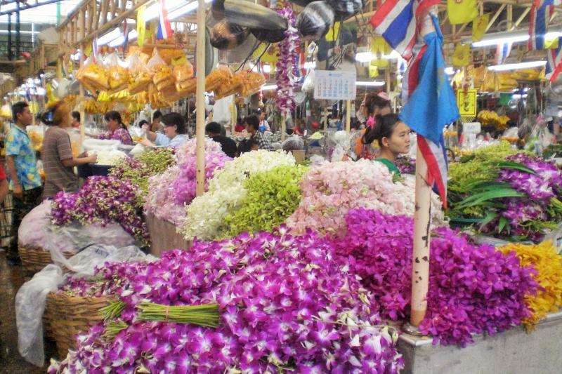 Bangkok mit Kindern Blumenmarkt_