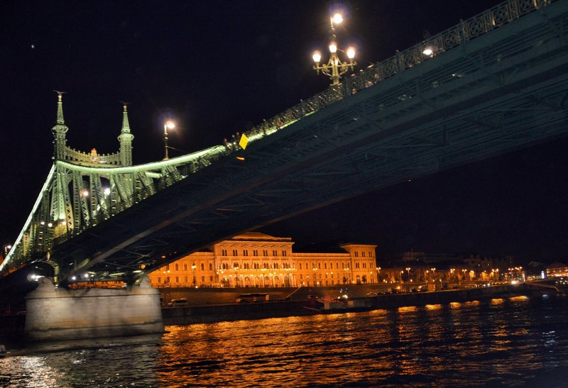 Budapest bei Nacht Freiheitsbrücke